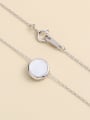 thumb 925 Sterling Silver Shell White Round Minimalist Necklace 1