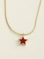 thumb 925 Sterling Silver Red Pentagram Minimalist Choker Necklace 2