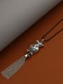 thumb Brass Crystal Multi Color Bird Minimalist Long Strand Necklace 4