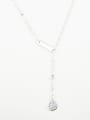 thumb 925 Sterling Silver Smiley Minimalist Long Strand Necklace 1