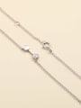 thumb 925 Sterling Silver Cubic Zirconia White Geometric Minimalist Link Necklace 1
