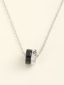 thumb 925 Sterling Silver Ceramic Round Minimalist Long Strand Necklace 1
