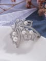 thumb Brooch Cubic Zirconia Statement Hollow Butterfly  Brooch 2