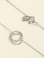 thumb 925 Sterling Silver White Round Minimalist Link Necklace 2