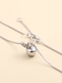thumb 925 Sterling Silver Cubic Zirconia White Friut Minimalist Link Necklace 1