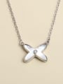 thumb 925 Sterling Silver Shell White Minimalist Necklace 0