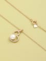 thumb 925 Sterling Silver Cubic Zirconia White Minimalist Necklace 1