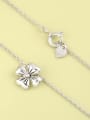 thumb 925 Sterling Silver Flower Minimalist Long Strand Necklace 1