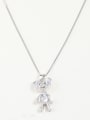 thumb 925 Sterling Silver Cubic Zirconia Clear Bear Necklace 1