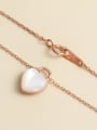 thumb 925 Sterling Silver Shell White Heart Minimalist Necklace 1