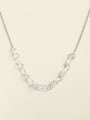 thumb 925 Sterling Silver Cubic Zirconia White Minimalist Choker Necklace 1