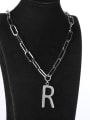 thumb Brass Letter Trend Long Strand Necklace 0