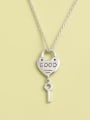 thumb 925 Sterling Silver Enamel Key Classic Long Strand Necklace 0