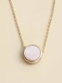thumb 925 Sterling Silver Shell White Round Minimalist Necklace 3