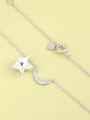 thumb 925 Sterling Silver Cubic Zirconia White Star Minimalist Long Strand Necklace 1