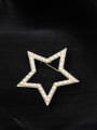 thumb Brass Imitation Pearl White Star Minimalist Pins & Brooches 0
