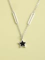 thumb 925 Sterling Silver Acrylic Star Minimalist Long Strand Necklace 0