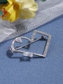 thumb Plated real gold micro inlaid zircon Brooch love shape Brooch accessories 0