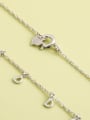 thumb 925 Sterling Silver White Letter Minimalist Long Strand Necklace 1