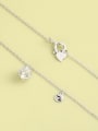 thumb 925 Sterling Silver Cubic Zirconia White Minimalist Long Strand Necklace 1
