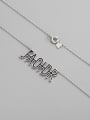 thumb 925 Sterling Silver Acrylic Letter Minimalist Necklace 1