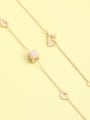 thumb 925 Sterling Silver Cubic Zirconia Rectangle Minimalist Necklace 1