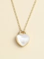 thumb 925 Sterling Silver Shell White Heart Minimalist Necklace 2