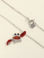 thumb 925 Sterling Silver Cubic Zirconia Red Crab Minimalist Choker Necklace 1