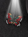 thumb Alloy Rhinestone Multi Color Enamel Butterfly Dainty Brooch 1