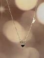 thumb 925 Sterling Silver Heart Classic Long Strand Necklace 0