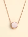 thumb 925 Sterling Silver Shell White Round Minimalist Necklace 0