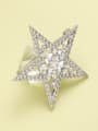 thumb Brass Cubic Zirconia White Star Minimalist Pins & Brooches 1