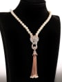 thumb Alloy Imitation Pearl Animal Trend Long Strand Necklace 1