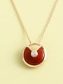 thumb 925 Sterling Silver Enamel Round Minimalist Long Strand Necklace 2