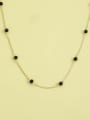 thumb 925 Sterling Silver Crystal Black Minimalist Long Strand Necklace 0