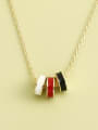 thumb 925 Sterling Silver Enamel Round Long Strand Necklace 0