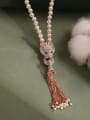 thumb Alloy Imitation Pearl Animal Trend Long Strand Necklace 0