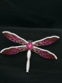 thumb Brass Cubic Zirconia Purple Dragonfly Dainty Brooch 0