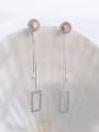 thumb Brass hollow square AB color Gladd Stone Earrings 3