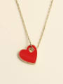 thumb 925 Sterling Silver Acrylic Heart Necklace 0