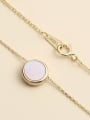 thumb 925 Sterling Silver Shell White Round Minimalist Necklace 4