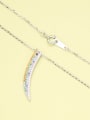 thumb 925 Sterling Silver Cubic Zirconia Multi Color Geometric Minimalist Necklace 3