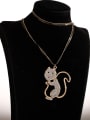 thumb Brass Cat Cute Long Strand Necklace 1