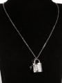 thumb Brass Cubic Zirconia White Locket Trend Long Strand Necklace 1