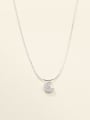 thumb 925 Sterling Silver Moon Minimalist Long Strand Necklace 1