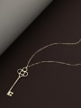thumb Bronze Key Minimalist Long Strand Necklace 1