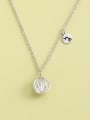 thumb 925 Sterling Silver Cubic Zirconia White Minimalist Long Strand Necklace 0