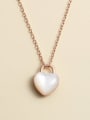 thumb 925 Sterling Silver Shell White Heart Minimalist Necklace 0