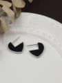 thumb Brass Acrylic Geometric Minimalist Stud Earring 0