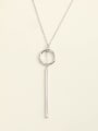 thumb 925 Sterling Silver Round Minimalist Long Strand Necklace 0